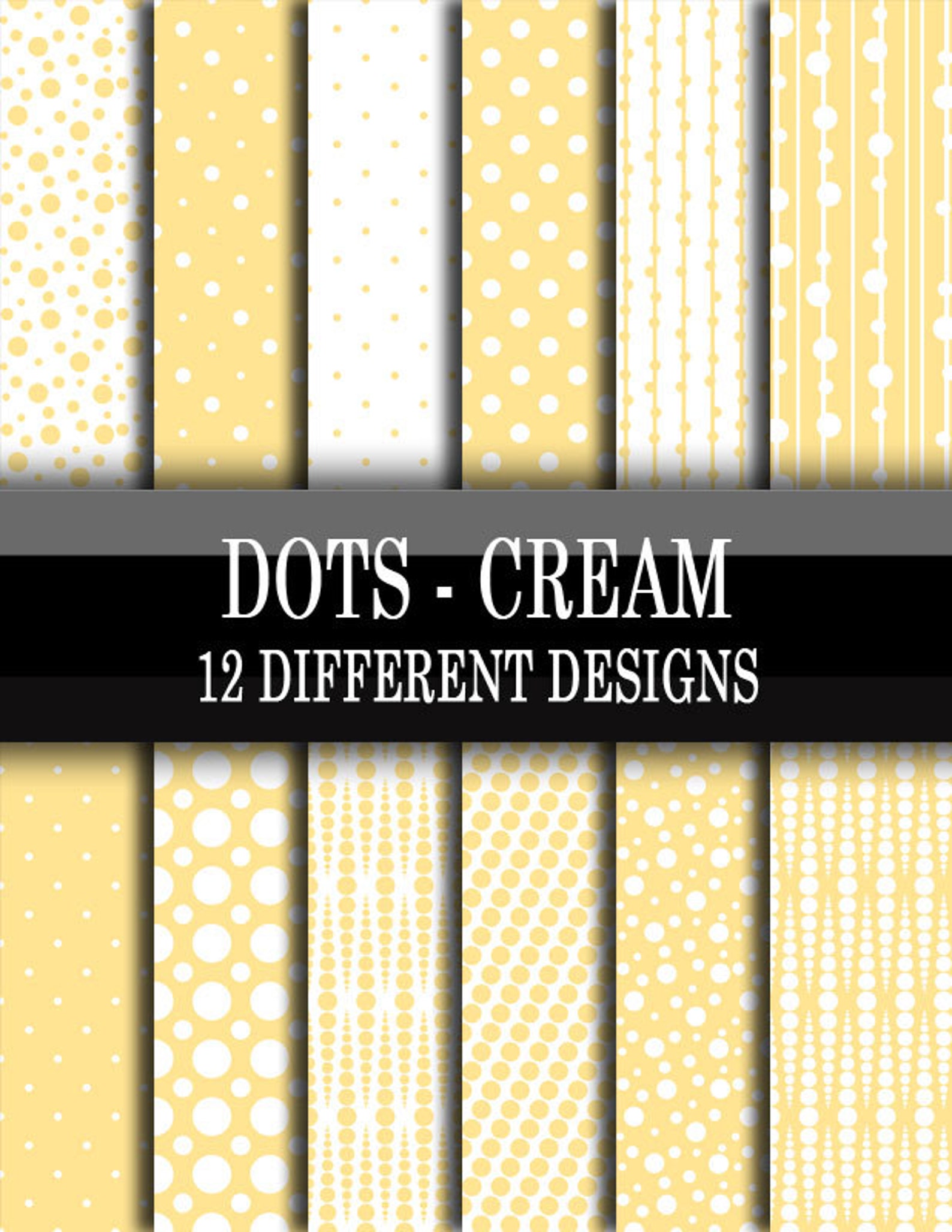 Scrapbooking Paper Basics Polka Dot Patterns Cream off White 12 ...