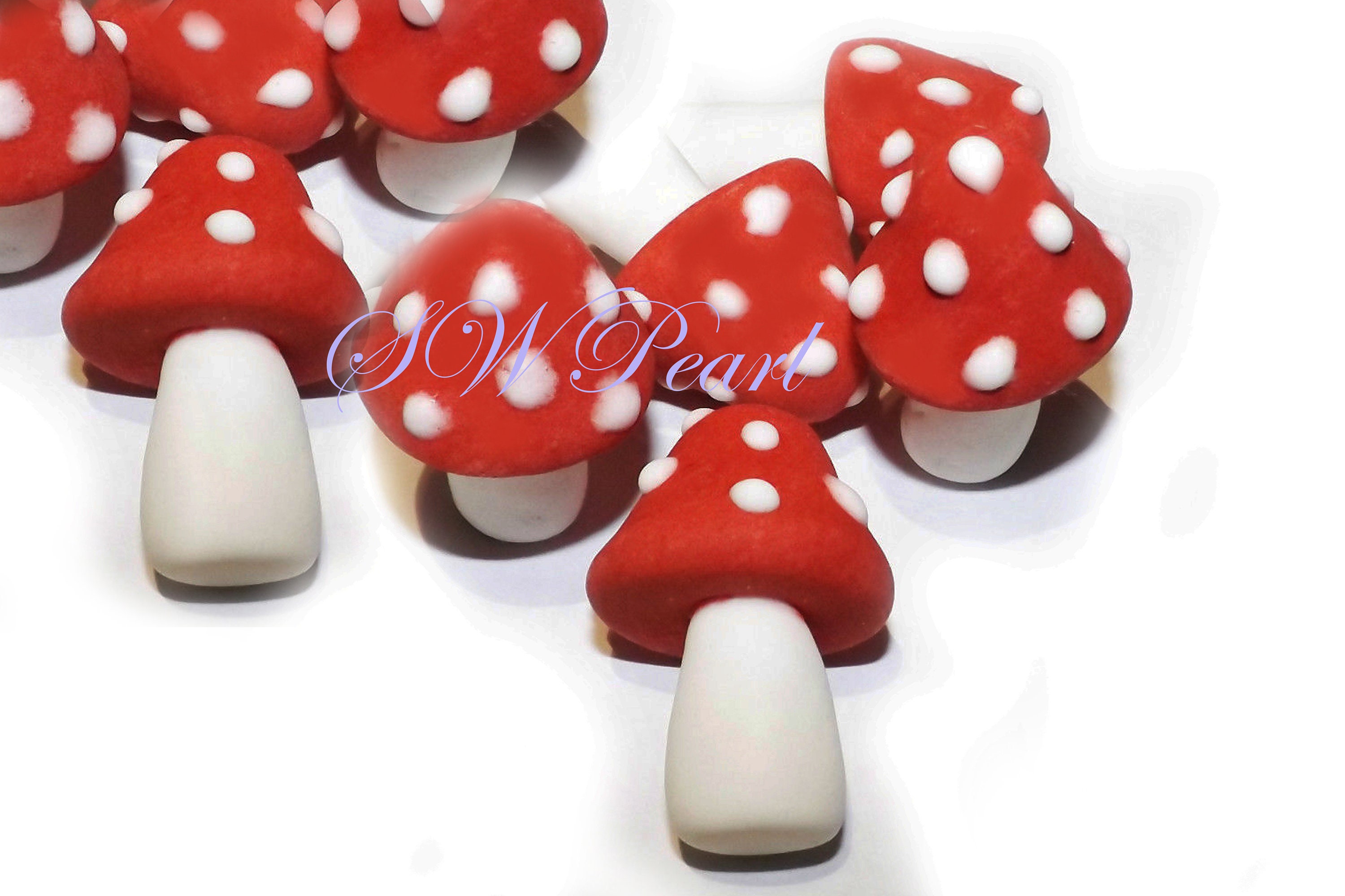 NOLITOY 20pcs Mushroom Cake Toppers Tiny Foam Mushroom Baby Cupcake Toppers  Mushroom Straw Topper Baby Shower Cupcake Toppers Birthday Cake Topper