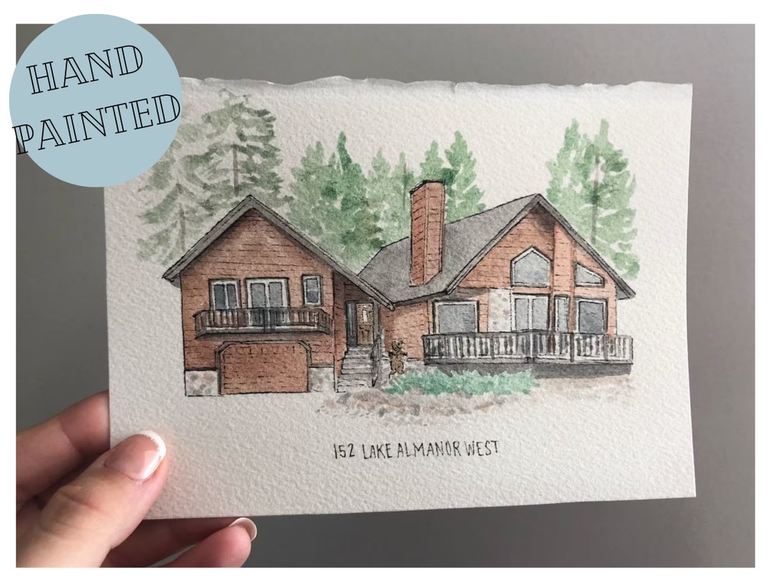 Custom House Watercolor, Custom Home Painting - Etsy