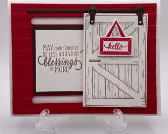 Blessings - Handmade Barn-door Card