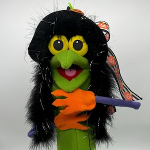 Puppet: Halloween Witch, Professional Quality, Adult and Child Sizes, With or Without Hand Rods