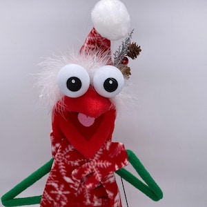 Holiday Hand and Rod Puppet   |  Christmas, Winter, Santa Puppet. Professional Hand Puppet. Monster Puppets Adults, kids, professionals