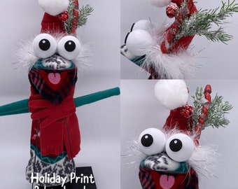 Holiday Hand and Rod Puppet   |  Christmas, Winter, Santa Puppet. Professional Hand Puppet. Monster Puppets Adults, kids, professionals