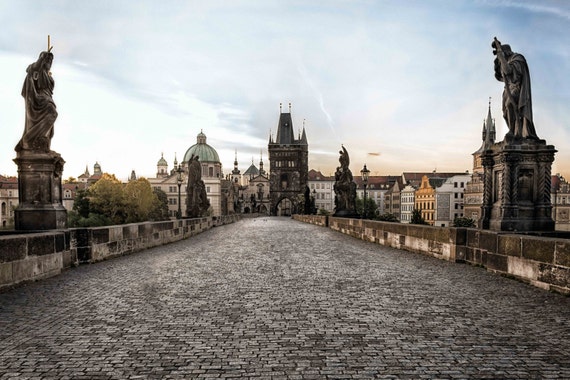 Prague Charles Bridge at Sunrise Photograph Czech Republic - Etsy