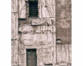 Pantheon Rome Italy Stone Doorway Photography, Door, Beige, Brown, Gray, Home Decor, Wall Art - Doorway to Rome (Vertical. See full image)