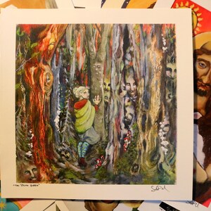 giclee print, &quot;Polka Queen&quot;, album cover, original atwork, fairytale illustration, forest