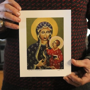 giclee print, &quot;Our Lady of Czestochowa&quot;, black Madonna, icon, original art, oil painting, Catholic