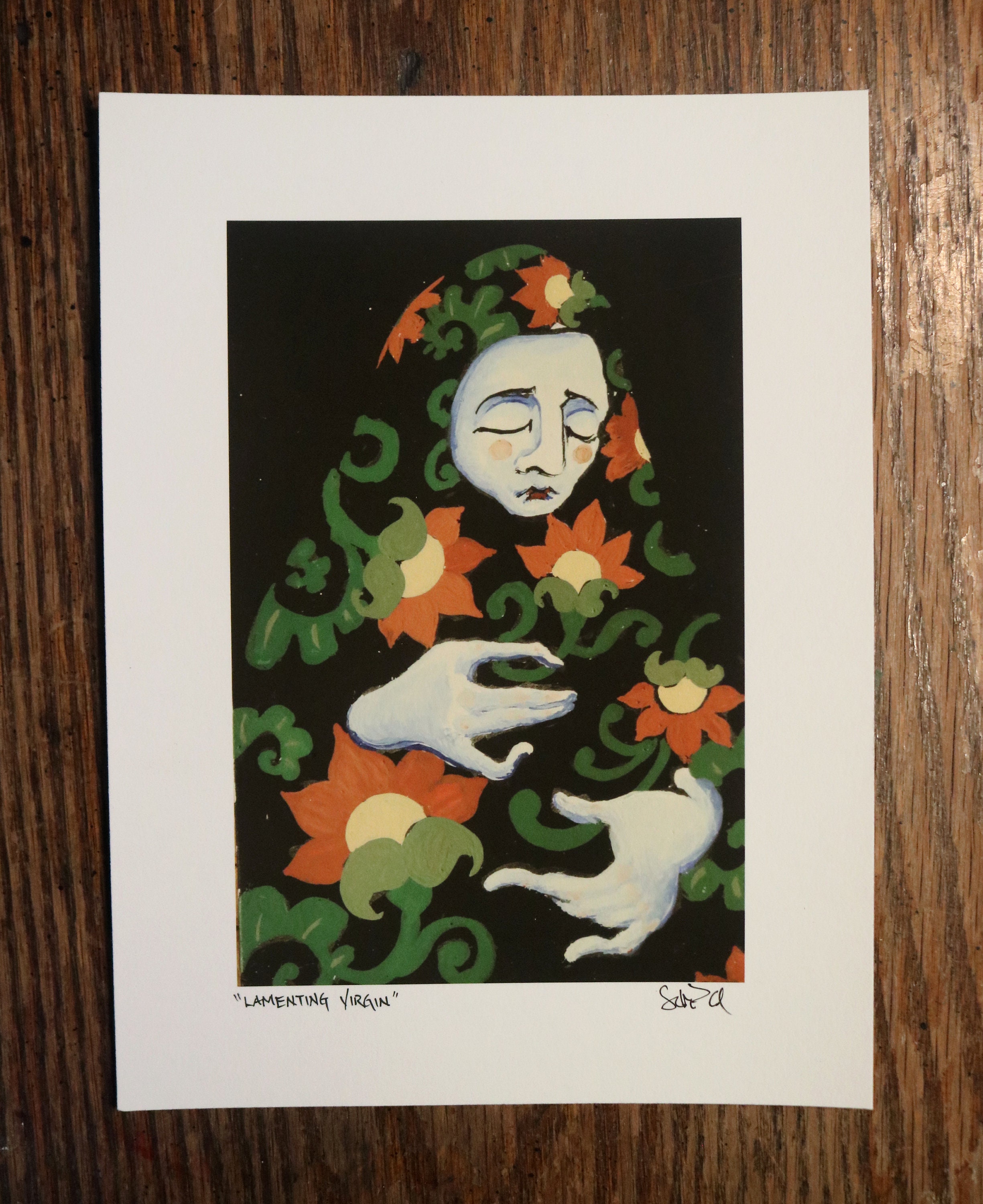 ジクレー版画、「嘆きの聖母」、卵テンペラ、原画、カトリック - Etsy 日本