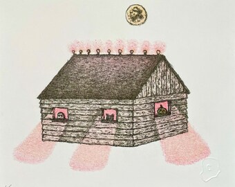 Halloween Series-"Haunted Cabin"-Limited Edition Lithographic Print