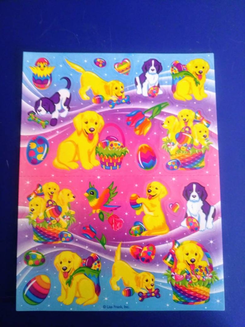 Vintage Lisa Frank Easter Sticker Sheets Holiday Bunny Sheep Etsy