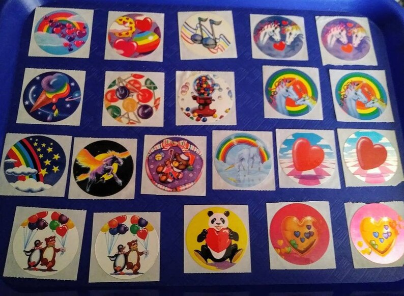 Vintage Lisa Frank Stickers 80s scrapbook collector stationery Etsy