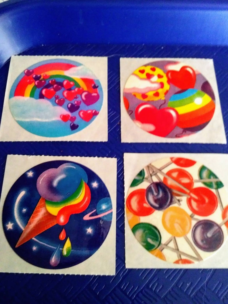 Vintage Lisa Frank Stickers 80s scrapbook collector stationery Etsy