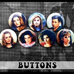 Twin Peaks Babes Pin-back Buttons ~ 7-pack