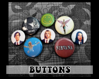 Boutons Nirvana Pin-back ~ 8-pack