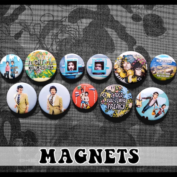 Flight of the Conchords Magnets ~ 11-pack