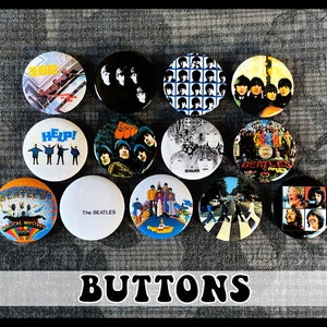 The Beatles (Albums) Pin-back Buttons (1.25") ~ 13-pack