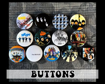 The Beatles (Albums) Pin-back Buttons (1.25") ~ 13-pack