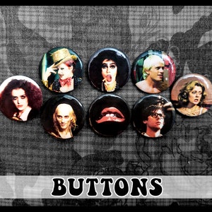 Rocky Horror Picture Show Pin-back Buttons ~ 9-pack
