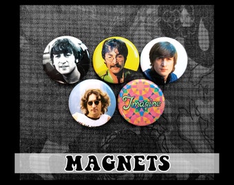 John Lennon Magnets ~ 5-pack (1.25")