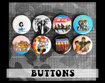 The Kinks Pin-back Buttons (3.25") ~ 8er Pack
