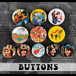 The Monkees Pin-back Buttons ~ 11-pack