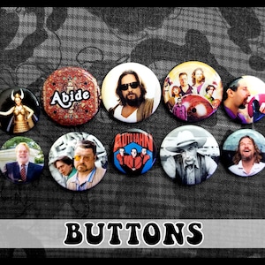 Big Lebowski Pin-back Buttons ~ 10-pack