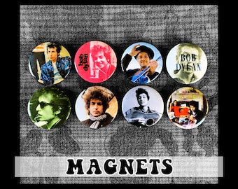 Bob Dylan Magnets ~ 8-pack