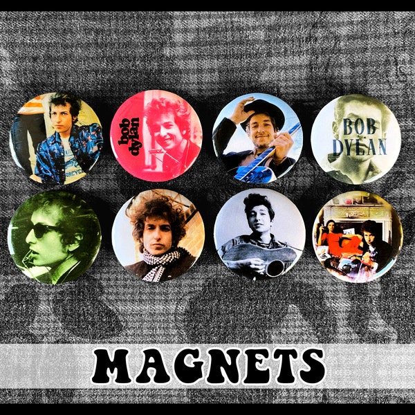 Bob Dylan Magnets ~ 8-pack