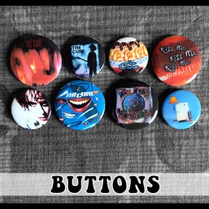 The Cure Pin-back Buttons ~ 8-pack
