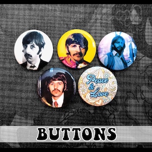 Ringo Starr Buttons ~ 5er-Pack