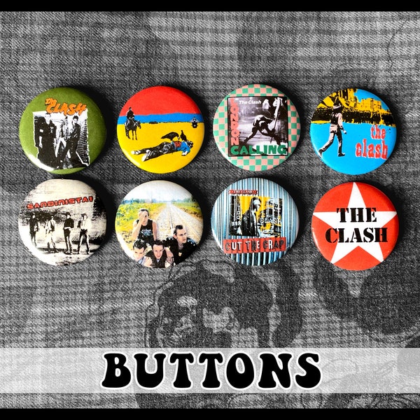 The Clash Pin-back Buttons (1.25") ~ 8-pack