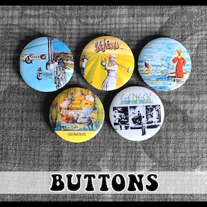 Genesis (Gabriel Era) Pin-back Buttons (1.25&quot;) ~ 5-pack