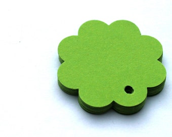 Sweet trailer, tags, label for gifts, price tag, 30 pieces, paper punches, green,