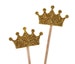 Golden crown, Party Picks, Cupcake Topper, Tiara, Baby Shower Decoration, Birthday Pick, Crown, #01 