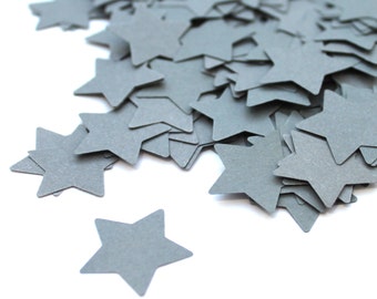 Star Confetti, star, Various Colours, scrapbook, Rustic Wedding, Paper goods, Table Decor, deco, flower girl, scrapbook, handpunched, grey