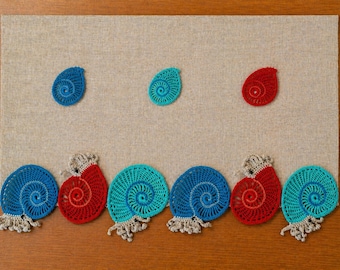 Cortina de lino hecha a mano para habitación infantil con amonites – Cenefa de ventana estilo boho para habitación infantil, tamaño personalizado.