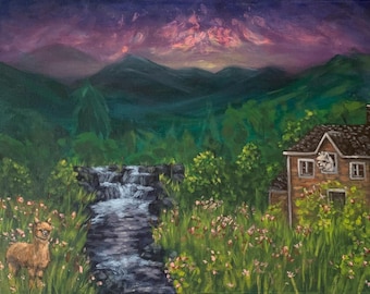 "Original Acrylbild auf 24x18 Gallery Wrapped Canvas ""Somewhere Only We know"""