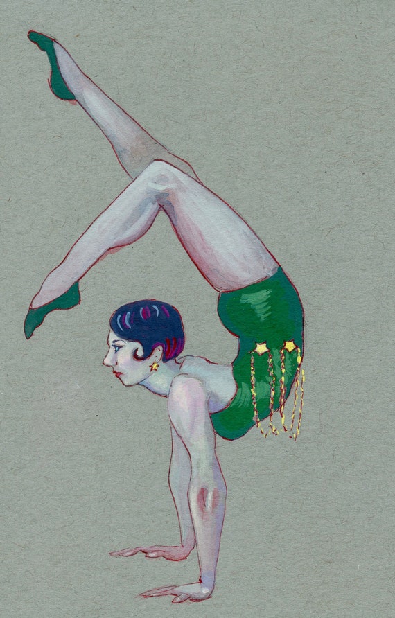 Remarkable.. Young Girl Contortionist Circus Vintage 5x7 Photo Print