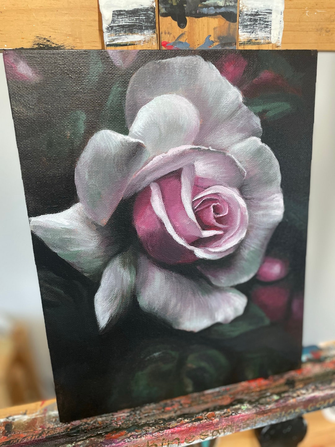 Rose Study- Original Acrylic Painting - Etsy Canada