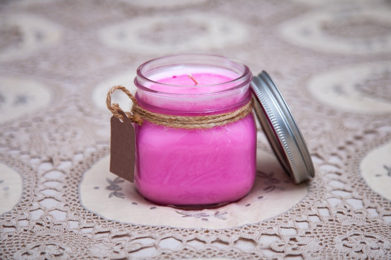 Rose Scented Candle Hand Poured Soy Wax Candles Home Decor