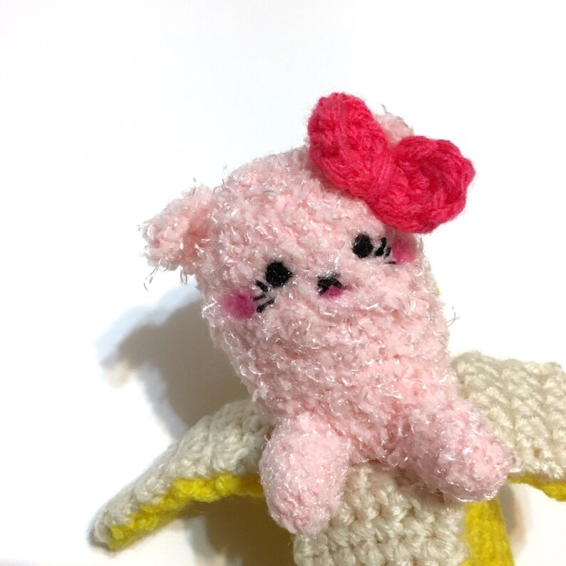 Kawaii Banana Cat Plush Amigurumi Banana Cat Crochet Cat Doll Etsy