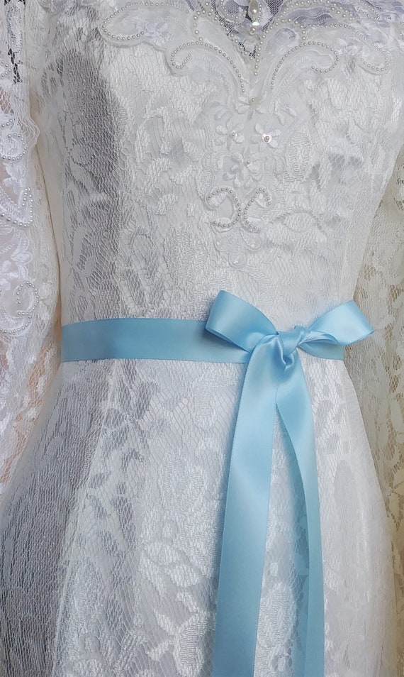 Illusion Lace Cocktail Dress with Ribbon Belt | David's Bridal