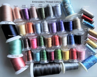 Embroidery Thread Colors *DO NOT PURCHASE*, Select colors for your embroidery order, leave details in "Personalization" or in a note