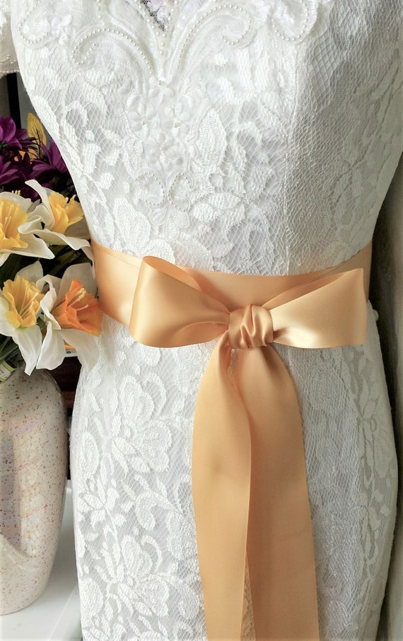 Gold sash top for bridesmaid dress