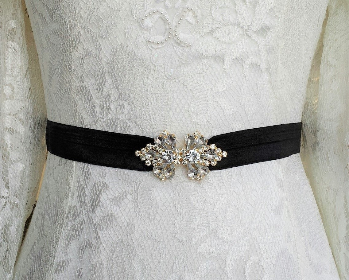 rhinestone stretch belt