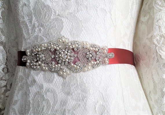 red wedding belt