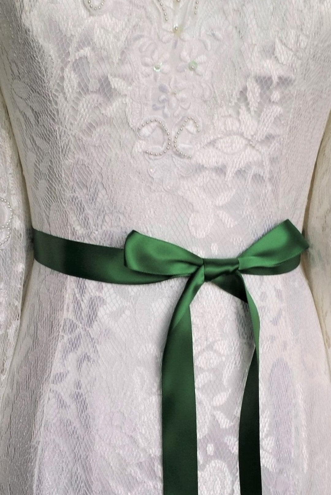Double Faced Satin Bridal Sash in Emerald Green : 1" Wide Wedding Belt for  Gown or Dress Waistband - Etsy