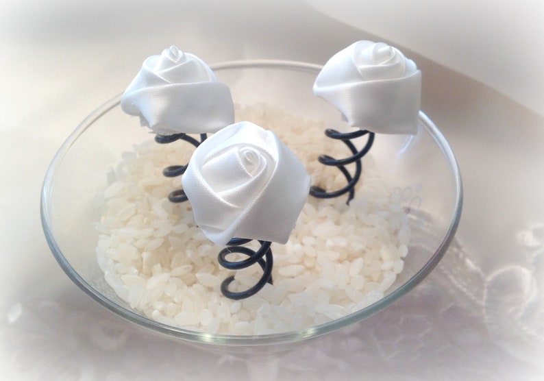 Prom Hair Pin White Wedding Bridal Bobby Hairpin Bridesmaid Etsy