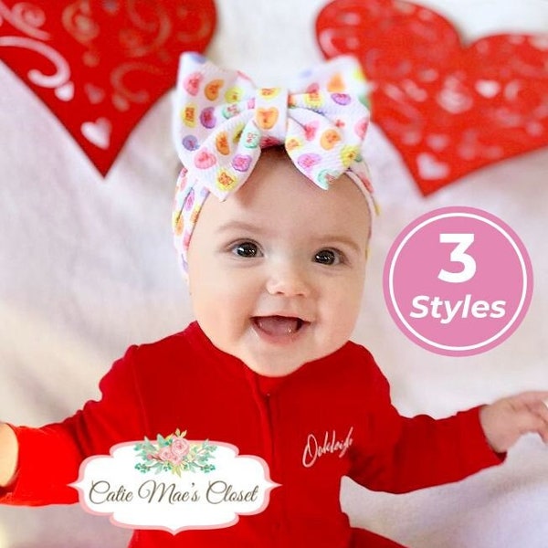 Valentines Headband Baby - My First Valentines Day Baby Girl - Valentines Day Headband - Baby Girl Valentine Bow - Valentines Day Baby Bow