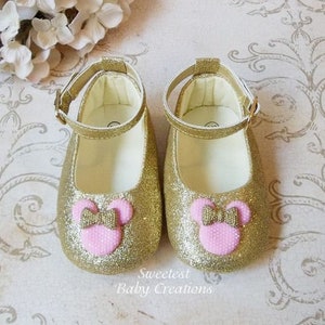 gold minnie mouse shoes